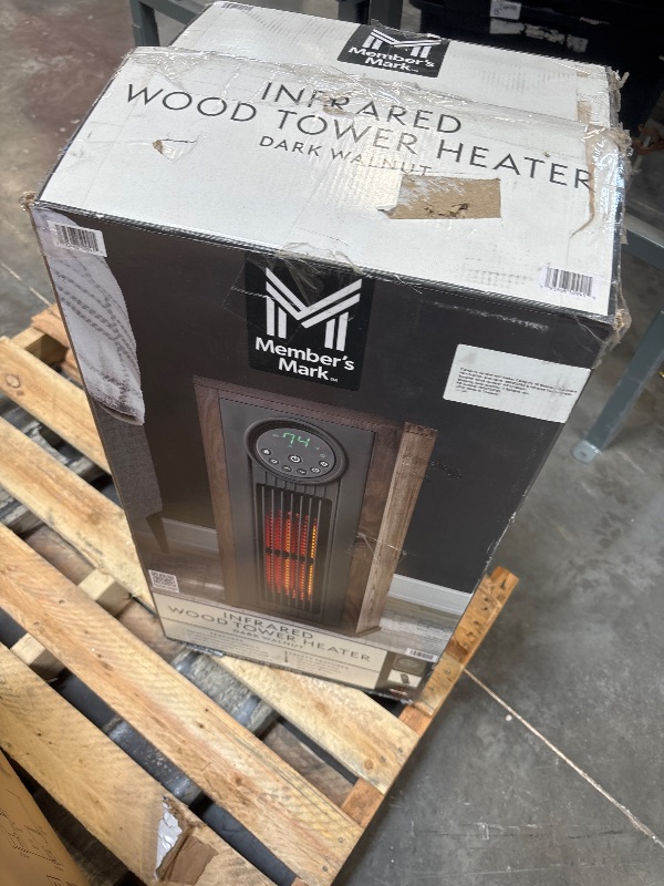 Photo 1 of 
Member's Mark 23" 1500W Infrared Tower Heater with UV LED Light, Dark WalnutMember's