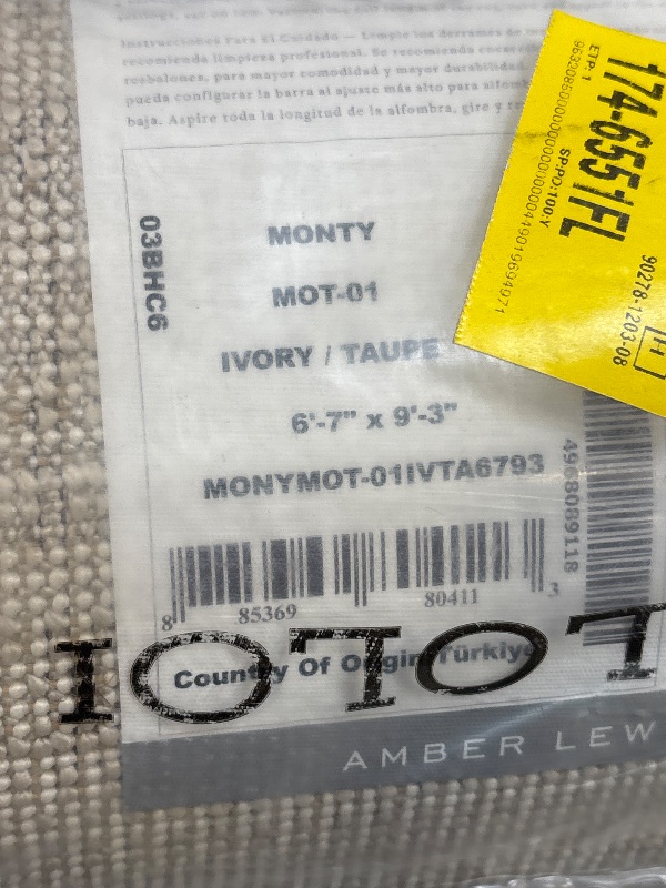 Photo 1 of Loloi Monty Collection Area Rug 6'-7" x 9'-3" Ivory/Taupe