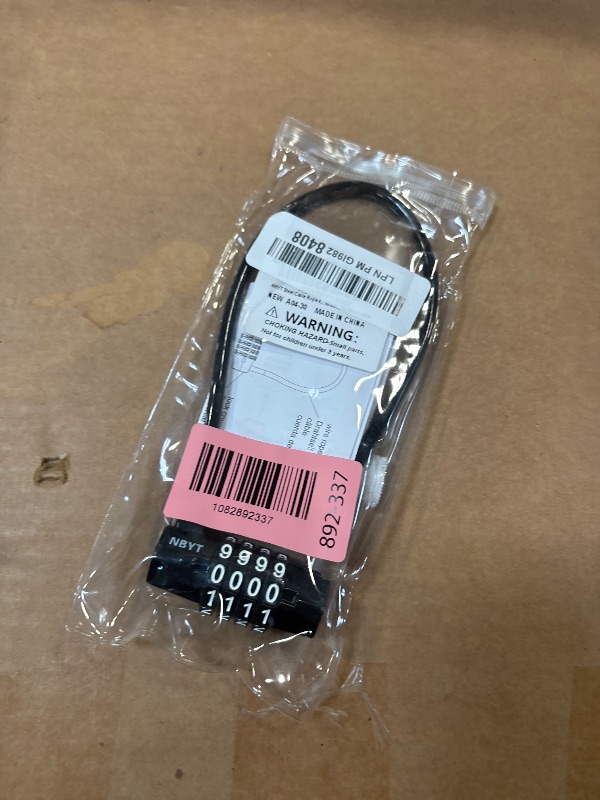 Photo 1 of NBYT ?4-Digit Cable Locks with Combination - Heavy Duty Outdoor Gate Lock for Fence, Cabinet,Refrigerator ?Dumpster,lockers,Gym,Toolbox,case, hasp Storage,Sheds