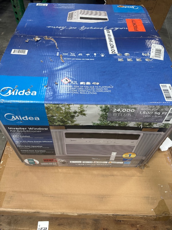 Photo 1 of Midea 24,000 BTU Smart Inverter 230V Window Air Conditioner, 1,500 Sq Ft