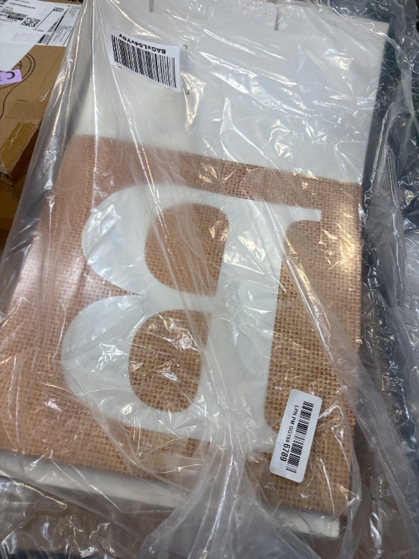 Photo 1 of Sixink Baby Boxes with Letters and Burlap Grain, 4 Count