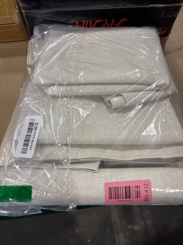Photo 1 of Linen Total Blackout Curtains for Bedroom Living Room 63 Inch, Cream