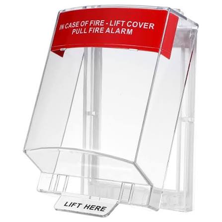 Photo 1 of Fire Alarm Protective Cover Manual Call Point Button Protective Guard for Fireproof Switch for Fire Alarm Station Emergency Button Protective 