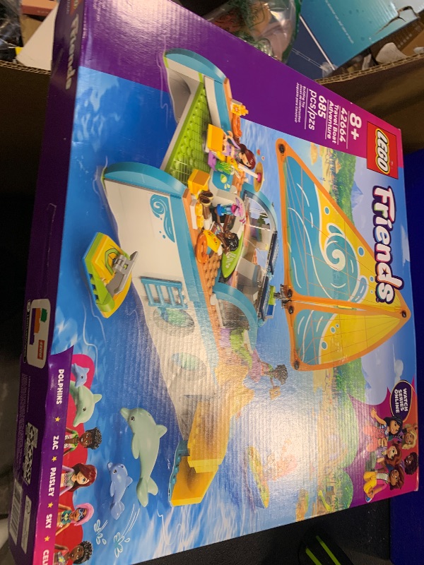 Photo 1 of LEGO Friends Travel Boat Adventure Pretend Play Building Toy - Toy Boat Playset with Playful Dolphin Figurines and 4 Minidolls - Birthday Gift Idea for Girls and Boys, Ages 8 and Up - 42664