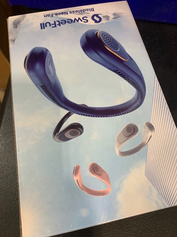 Photo 1 of SWEETFULL Portable Neck Fan: 5200mAh Bladeless Personal Fan | 4 Speeds, 20H Max Runtime, No Hair Twist Quiet Wearable Fan for Travel | Birthday Gifts for Men Women Mom Dad