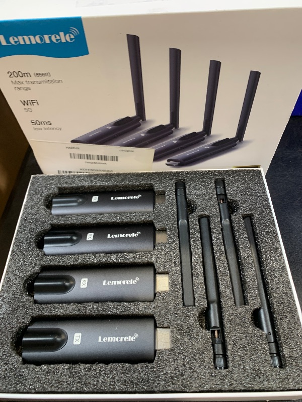 Photo 1 of Lemorele Wireless HDMI Transmitter and Receiver, Deep Gray Aluminum Alloy