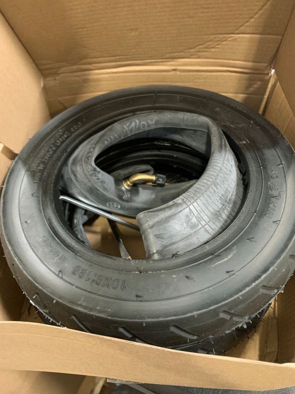 Photo 1 of Cooryda 10x2.125 Tire and Inner Tube,10x2.125 Inner Tube for Electric Scooter Tire Replacement Wheels with 0° Valve Stem for 10inch Tires with 6inch Rims(2 inner+2 outer)