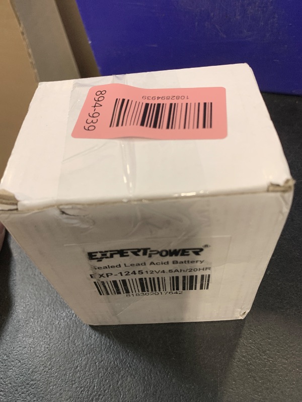 Photo 1 of ExpertPower EXP1245 12V 4.5Ah SLA Battery