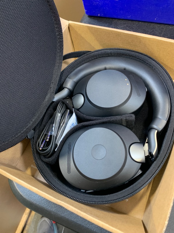 Photo 1 of Jabra Evolve2 85 Wireless PC Headset – Noise Cancelling UC Certified Stereo Headphones with Long-Lasting Battery – USB-C Bluetooth Adapter – Black