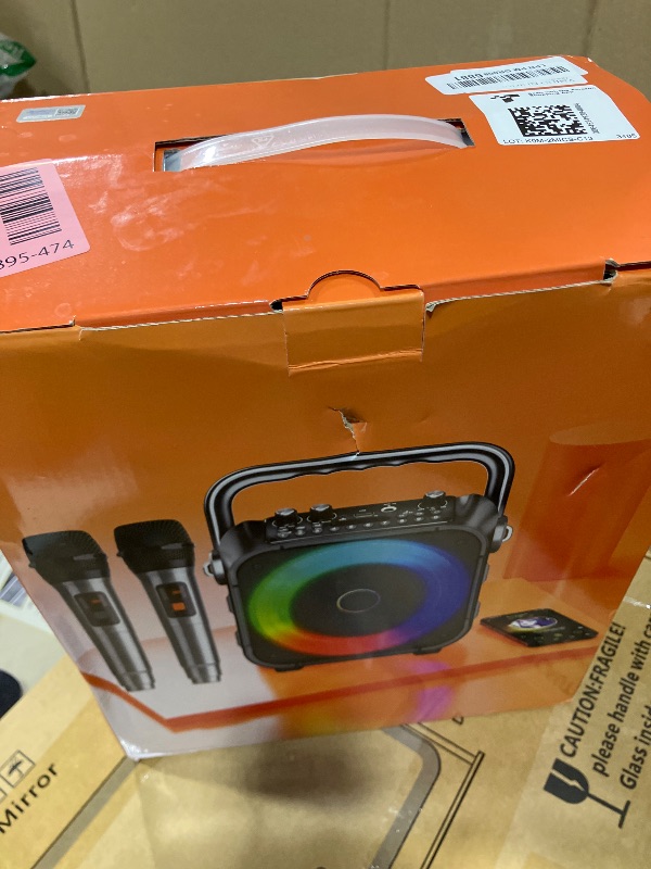 Photo 1 of CYY Karaoke Machine, Portable Bluetooth Speaker with 2 Wireless Microphones