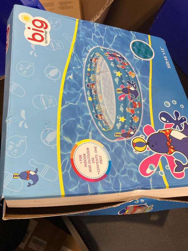 Photo 1 of Big Summer 3-Ring Kiddie Pool - Blue, 48" x 12"