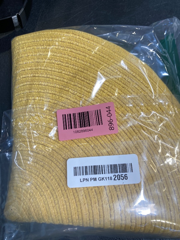 Photo 1 of Floroom 15 Inch Round Braided Placemats Set of 4, Washable Heat Resistant Cotton Polyester Circle Place Mats for Kitchen Dining Table - Yellow
