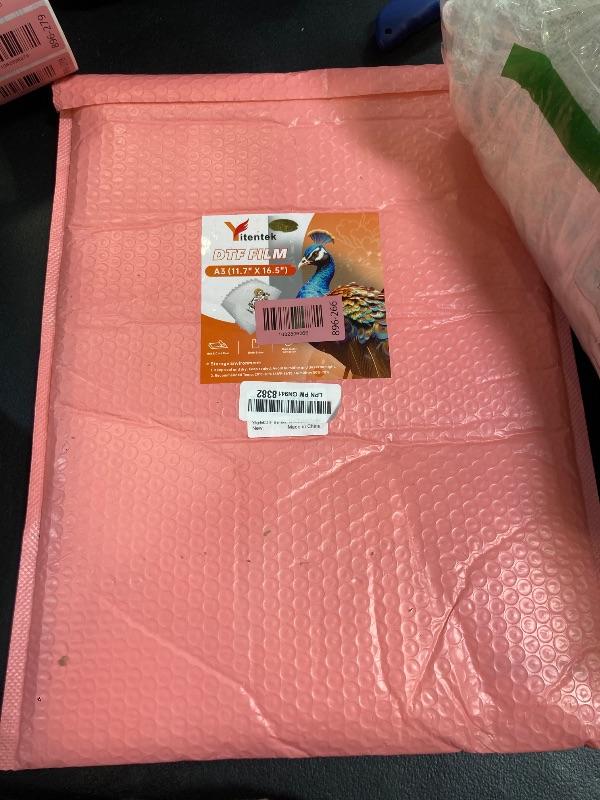 View 2 of Yitentek A3 DTF Transfer Film, 11.7" x 16.5" Double Sided Matte PreTreat PET Heat Transfer Paper Sheets for DTF Inkjet Printer, DTF Paper Direct Print on T-Shirts Textile, Hot & Cold Peel, 120 Sheets