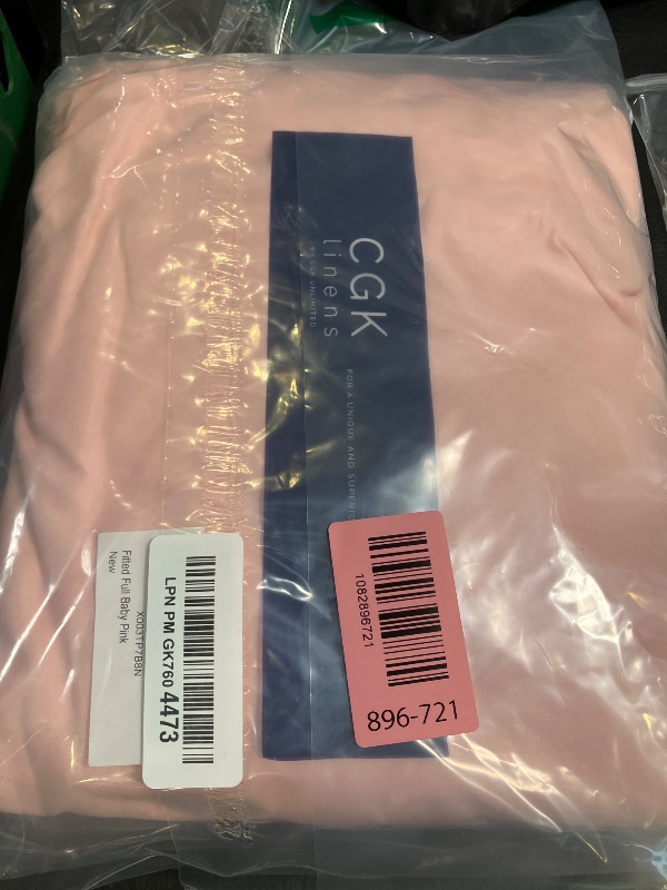 Photo 1 of Full Fitted Sheet - Single Fitted Sheet Only - Deep Pockets - Baby Pink