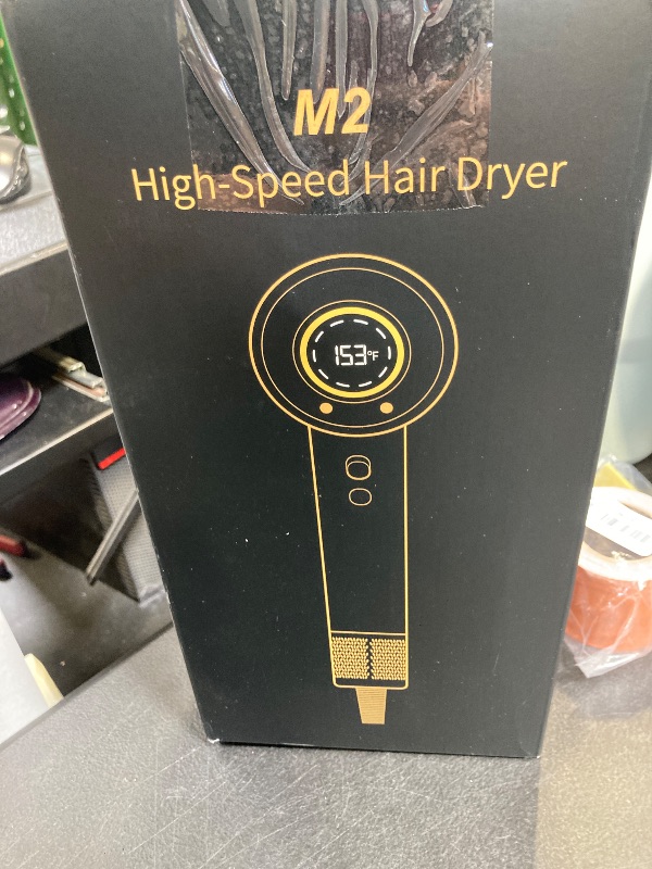 Photo 1 of Hair Dryer, 180,000 RPM High-Speed Ionic Blow Dryer with Brushless Motor, 500 Million Negative Ions, LED Display, Low-Noise Professional Hairdryer for Fast Drying, Magnetic Diffuser for Home & Travel