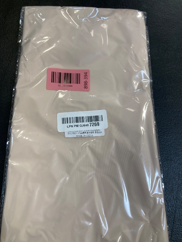 Photo 1 of YSYJ Beige Plastic Tablecloths - 54" x 108"