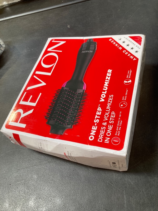Photo 1 of REVLON One-Step Volumizer Hair Dryer and Styler – Easy Salon-Style Blowouts – Less Frizz, More Shine, and Reduced Heat Damage, for All Hair Types and Lengths (Black)