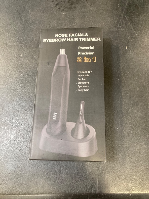 View 2 of Setonia Nose Hair Trimmers for Men,Rechargeable Eyebrow Trimmer 2 in 1 Painless Multifunctional Ear and Nose Hair Trimmer with Dual Edge Blades Portable Design (Black)