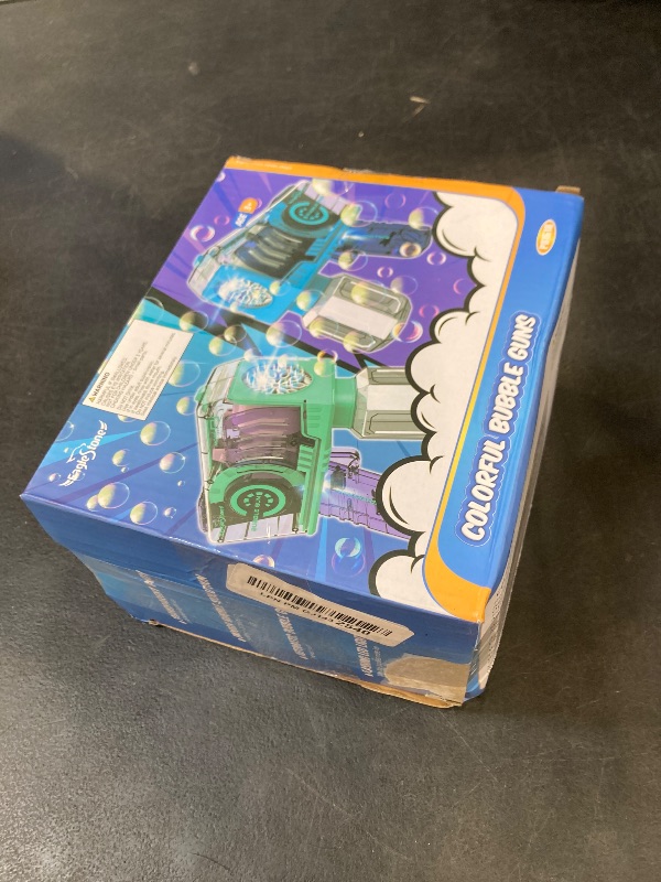 Photo 1 of EagleStone Bubble Machine Guns 2 Packs with 2 Solutions 20 Concentrate