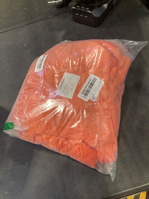 Photo 1 of LweiPsqLin Flannel Fitted Sheet, Orange, Twin