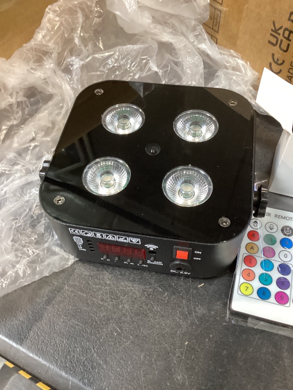 Photo 1 of DazzlingStage Mini Rechargeable Par Lights, 4 Pack