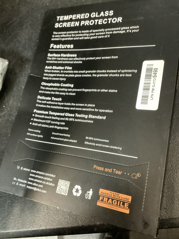 Photo 1 of Ailun 2 Pack Screen Protector for iPad Pro 11" / Air 10.9"