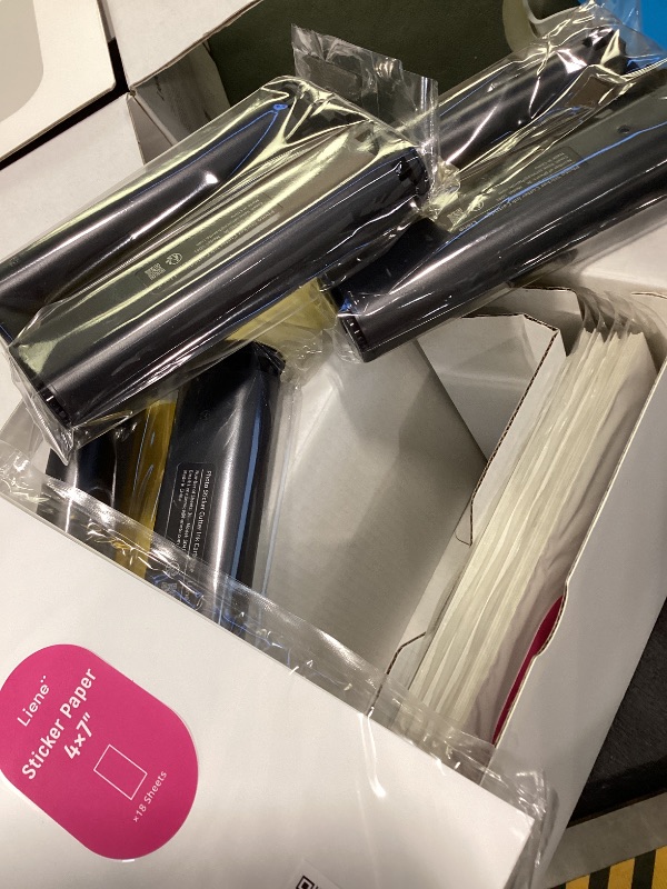 Photo 1 of Liene PixCut S1 Inspire Kit - All-in-One Color Sticker Printer & Cutting Machine, Thermal Dye-Sublimation Photo Printer, 300 DPI, Color Label Maker with 180 Sheets (36 Photo + 144 Sticker Paper)