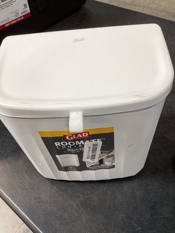 Photo 1 of Glad Under Counter Waste Bin, 7 Liter, White