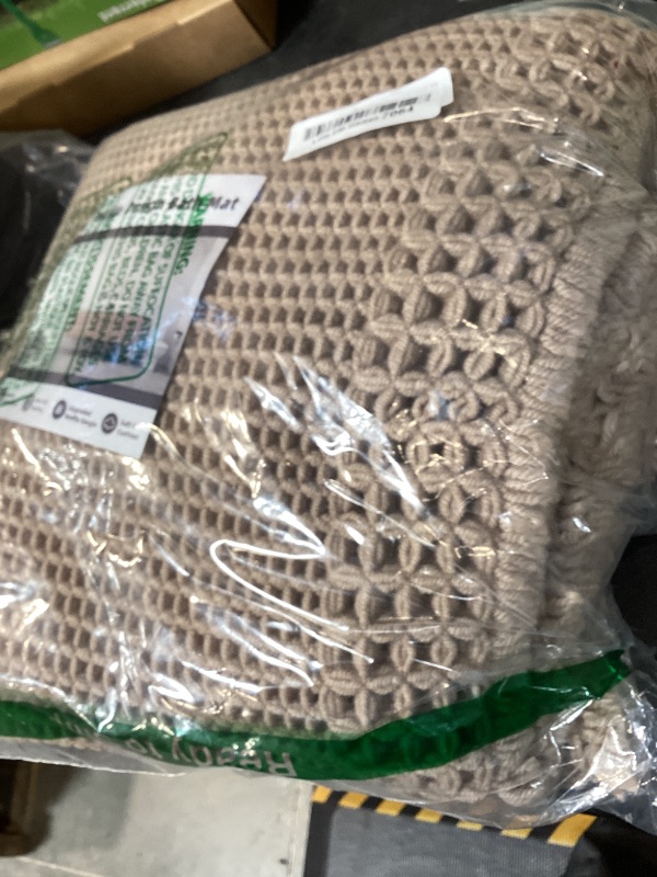 Photo 1 of RESARE Waffle Bath Rug 24"x72" - Brown