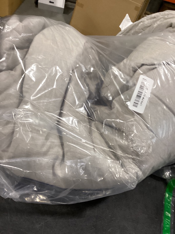 Photo 1 of Bedsure PureWoven Cotton Comforter Set, Queen, Grey Stone