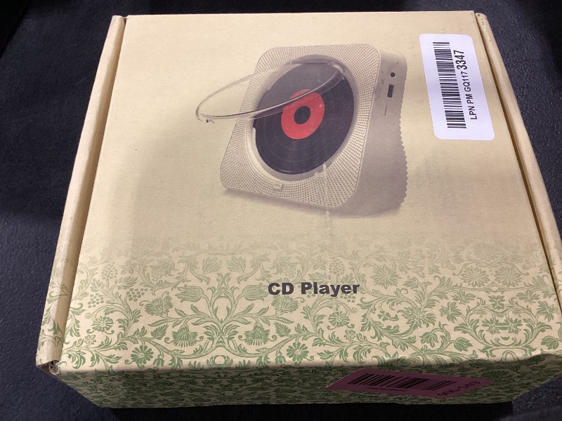 Photo 1 of CD Player Portable Bluetooth 5.1 Desktop CD Player with HiFi Sound Speakers,Remote Control,Dust Cover,LED Display,Boombox FM Radio,USB/AUX for Home,Kids (White)