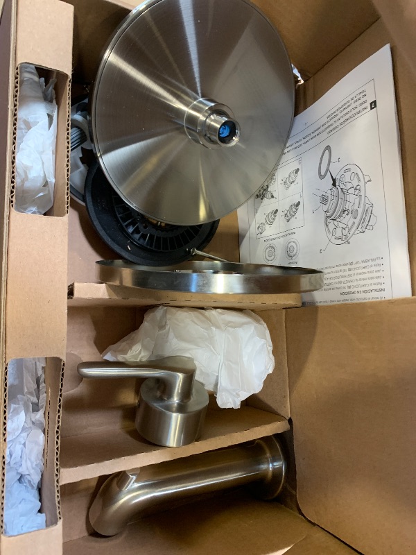 View 2 of Studio® S 1.8 gpm/6.8 L/min Tub and Shower Trim Kit With Rain Showerhead, Double Ceramic Pressure Balance Cartridge With Lever Handle