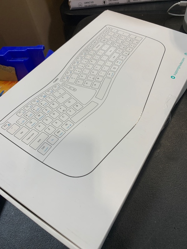 Photo 1 of Nulea RT07B Wireless Ergonomic Split Keyboard, Wrist Rest, Natural Typing, Bluetooth and USB Connectivity, USB-C Rechargeable,Compatible with Windows Mac (Silver Black)