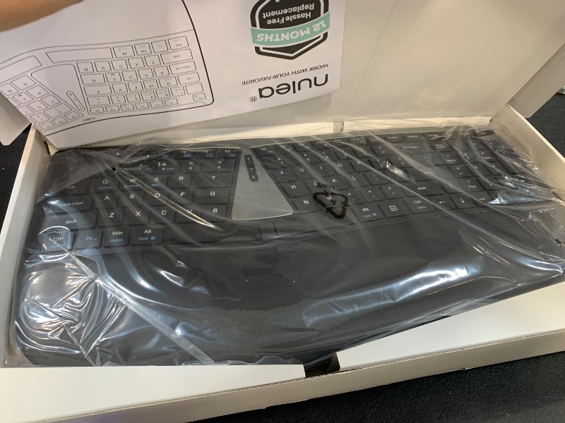 Photo 1 of Nulea RT07B Wireless Ergonomic Split Keyboard, Wrist Rest, Natural Typing, Bluetooth and USB Connectivity, USB-C Rechargeable,Compatible with Windows Mac (Silver Black)