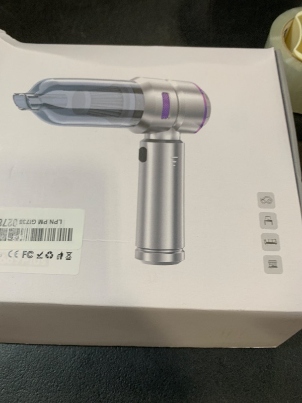 Photo 1 of KedeeSparkle Handheld Car Vacuum Cordless, 22000PA Strong Suction Mini Vacuum Cleaner with Brushless Motor, 4-in-1 Portable Vacuum for Car Detailing, Home, Office & Travel, Silver Purple