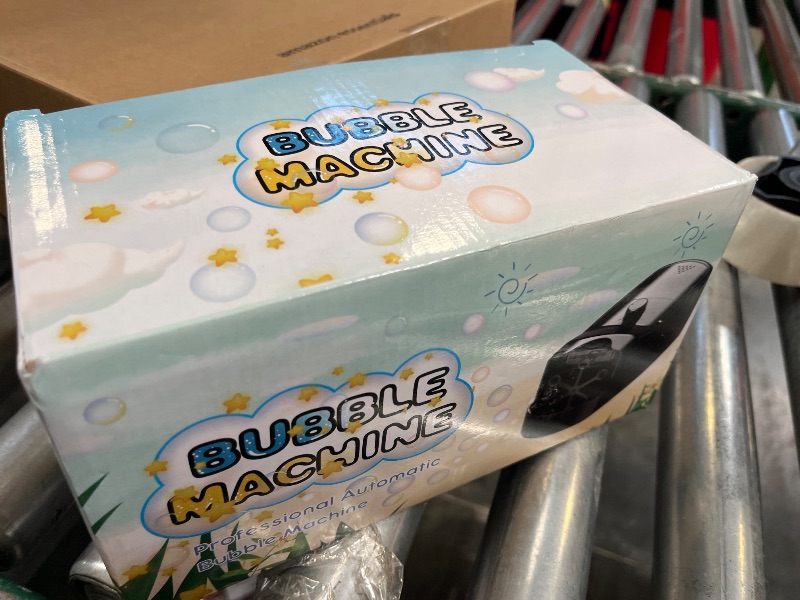 Photo 1 of Bubble Machine, Automatic 18000+ Per Minute Big Bubbles Blower Maker for Kids Toddlers with 2 Speeds,6 Wands,Operated by Plugin or Batteries for Outdoor/Indoor Birthday Parties,Wedding (Black)