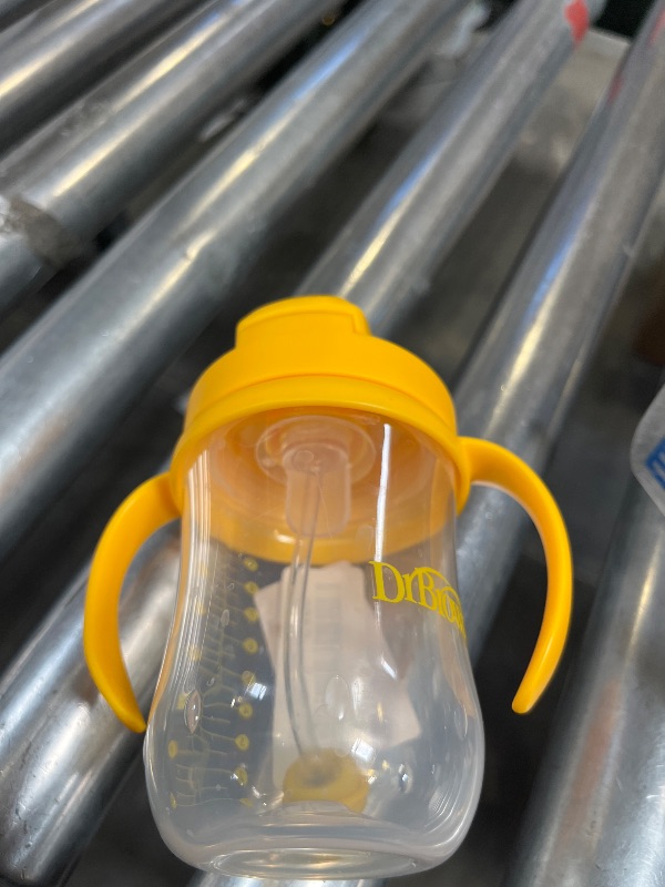 Photo 1 of Dr. Brown's Milestones Baby's First Straw Cup, Training Cup with Weighted Straw, 9oz/270mL, Vintage Yellow, BPA Free, 6m+
