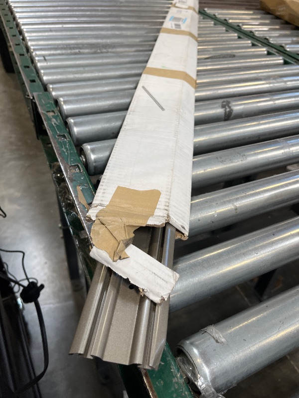 Photo 1 of Bypass Mirror Closet Door Bottom Track, 60" Length, 2-11/16" Width, Gray Metal, Roll Formed Steel Sliding Door Guide Rail, Fit Convex Roller Assemblies, Cut-to-Fit Mirror Door Bottom Rail