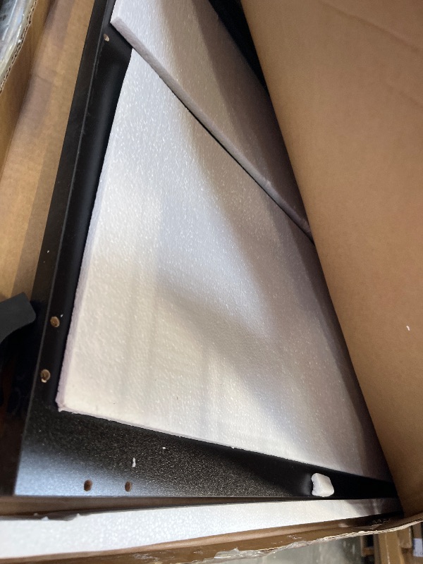 Photo 1 of OLEVS King Size Floating Bed Frame, Metal Platform, with LED Light and Charging Station, No Box Spring Needed, Noise-Free, Easy Assembly