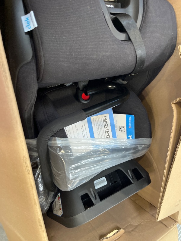Photo 1 of Clek Foonf Convertible Car Seat with Rigid LATCH, Crumple Zone safety system, Adjustable Headrest, Reclining Design, Anti-Rebound Bar & Flame Retardant-Free (Railroad Ziip)