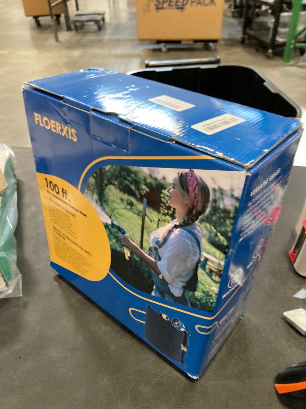 Photo 1 of FLOERXIS Non-Expandable Garden Hose 100 FT, Lightweight Hose with 10 Function Spray Nozzle, Kink-Free Flexible Water Hose, Durable, Leak-Proof, 360° Swivel Connectors, Portable Storage Strap
