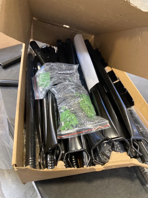 Photo 1 of AHRLHR 10 Pack String Light Poles for Deck,5 Ft String Light Poles for Outside with Fixing Clips,Metal Poles for Outdoor String Lights, Hanging Light Poles for Fence Garden Backyard Wall Bistro