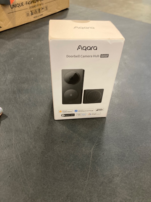 Photo 1 of Aqara Smart Doorbell Camera G410 with Chime, 2K, HomeKit Secure Video, 2-Way Audio, Built-in Matter Hub, Wireless/Wired, Supports Apple Home, Alexa, Google, Home Assistant, 2.4G/5GHz Wi-Fi, Black