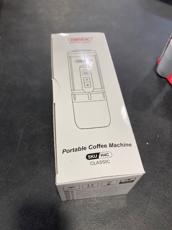 Photo 1 of HIBREW H4C Classic - Portable Electric Espresso Machine, USB-C Rechargeable Coffee Maker with Removable Battery, Compatible with Ground Coffee & NS Capsules, Travel & Home(Black)