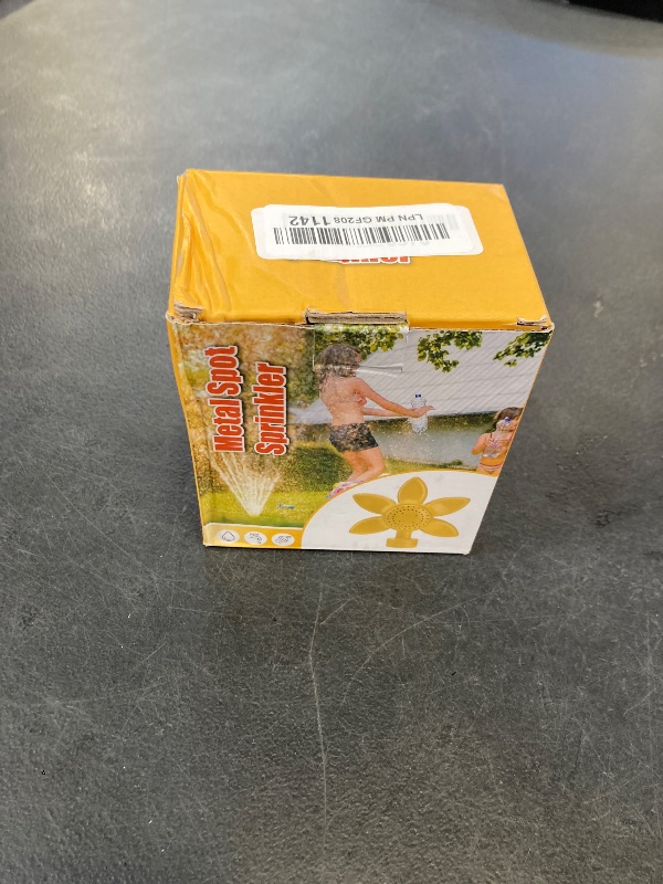 Photo 1 of Lawn Sprinkler, 4.3 inch Yellow Flower Design, 2-Pack, Metal Spot Sprinklers for Small Lawn Areas, Kids Play