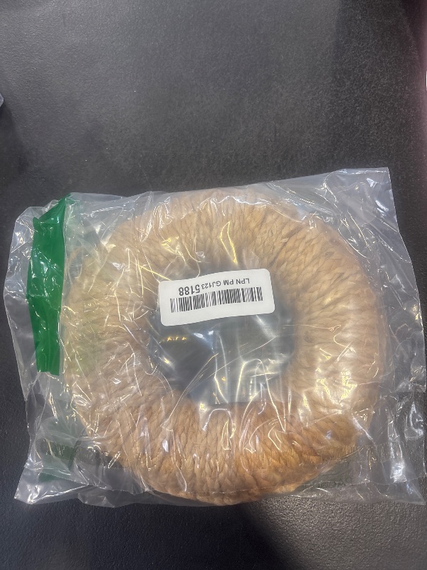 Photo 1 of Creative Co-Op Round Woven Jute Trivet with Loop, Natural