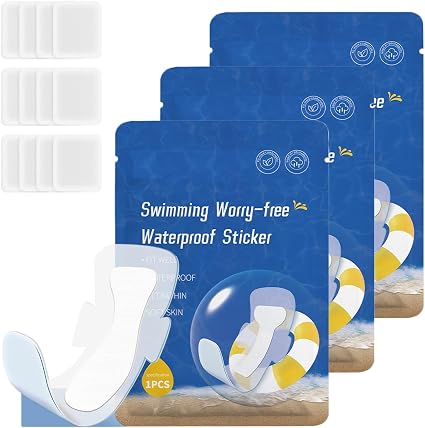 Photo 1 of 3 Pack Women's Waterproof Swimming Sticker Womens Private Area Protection Patch Protective Underwear Liners for Swimwear Swimsuits Bikini Set Bathing Suits Lingerie Swimming Pools