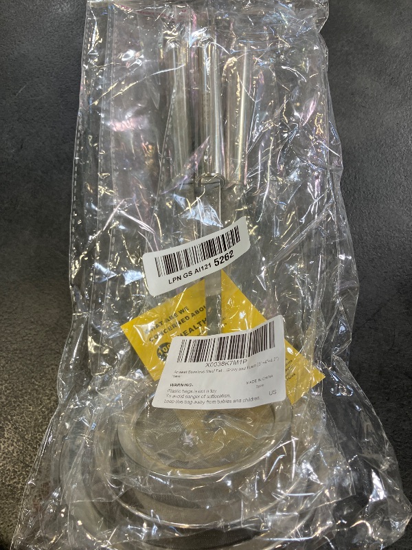 Photo 1 of Anaeat Stainless Steel Fat Skimmer Spoon - Set of 3 Professional Kitchen Fine Mesh Food Strainer and Hot Pot Skimmer with Long Handle for Skimming, Cooking, Frying, Grease, Gravy and Foam (3"+4"+4.7")