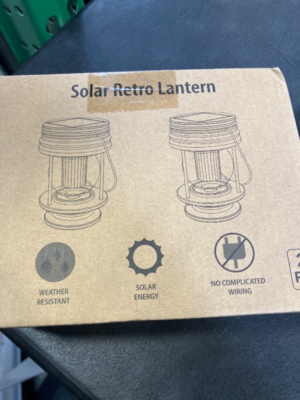 Photo 1 of Solar Lanterns Outdoor Hanging Lights Patio Decor, Upgraded Dual Solar & USB Charging, Adjustable Light Sensor, Retro Decorative Table Lamp Waterproof, Indoor Outdoor Garden Patio Yard Decoration