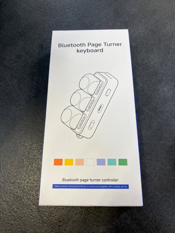 Photo 1 of Wireless Page Turner Remote Control Fits for ALL Smartphones | ALL Tablets&Android&Kobo E-Readers | (Not fit Kindle) Mini Remote Control with DIY Switch,Built-in Rechargeable Battery (White)